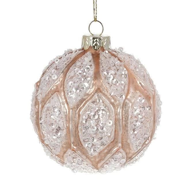 Набор шариков стеклянных новогодних 8 см 6 шт. (12583)