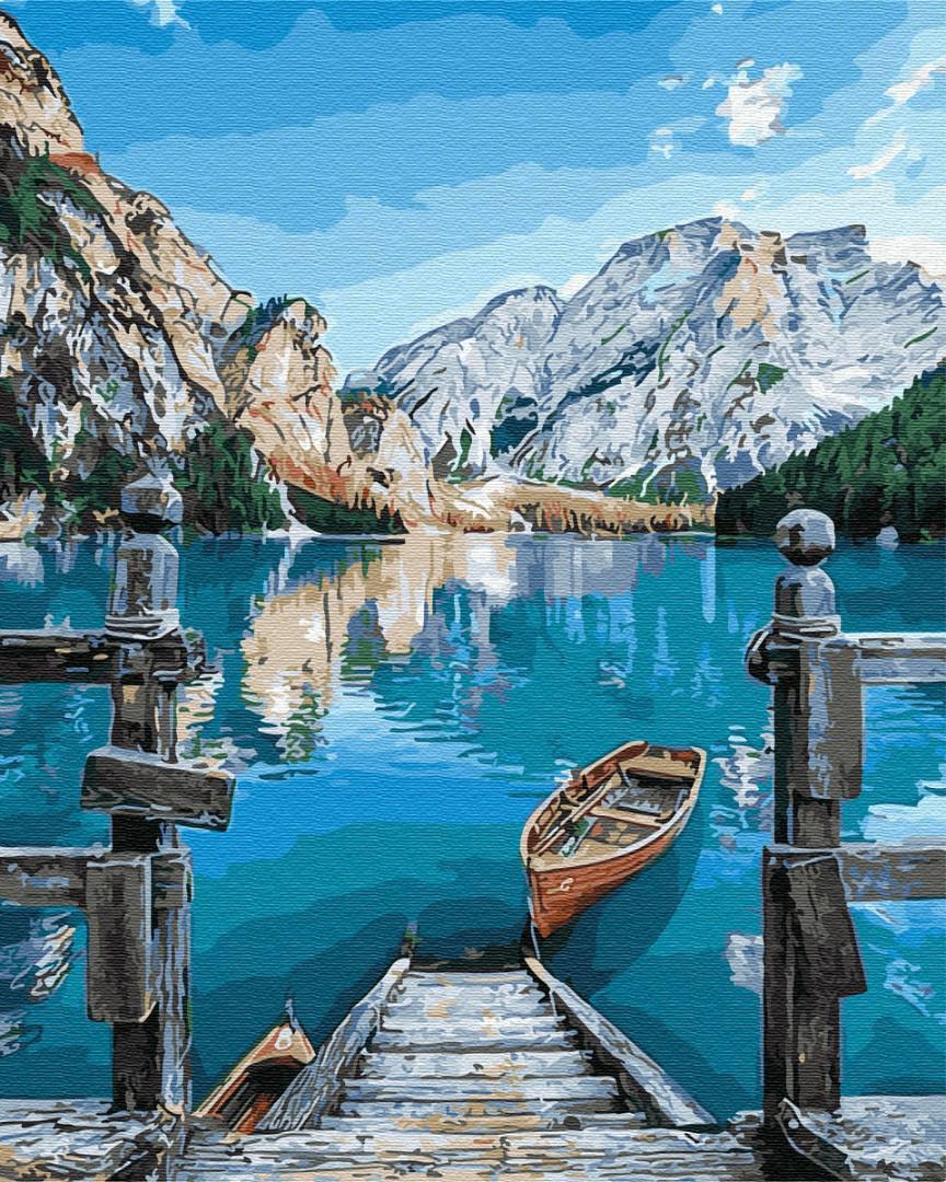 Картина по номерам Brushme "Лодка у озера Брайес" 40х50 см (GX29450)