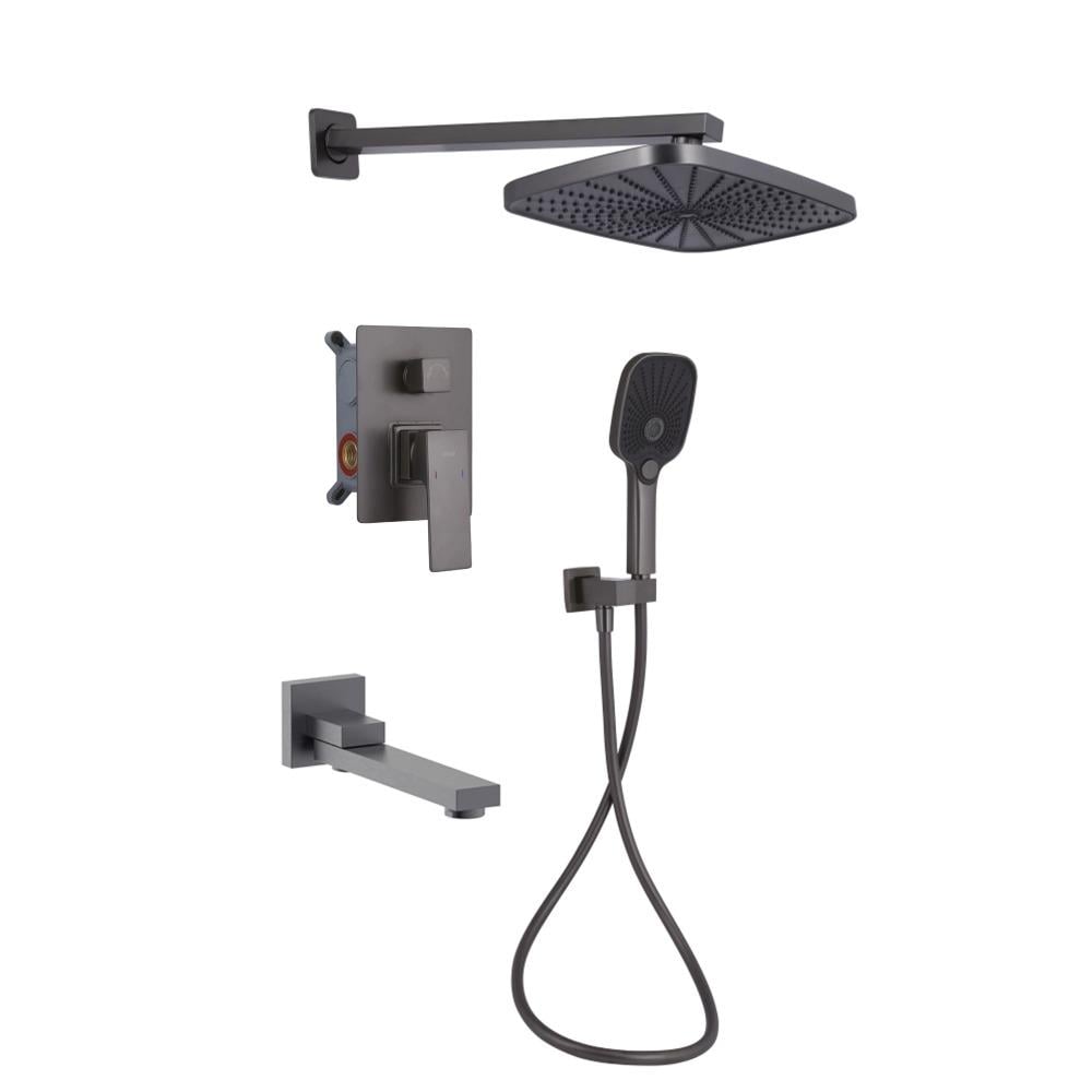 Душова система для ванни Qtap Gemini QTGEM114GMB45704 прихованого монтажу з виливом PVD Графітовий (23251946) Душова система для ванни Qtap Gemini QTGEM114GMB45704 прихованого монтажу з виливом PVD Графітовий (23251946)