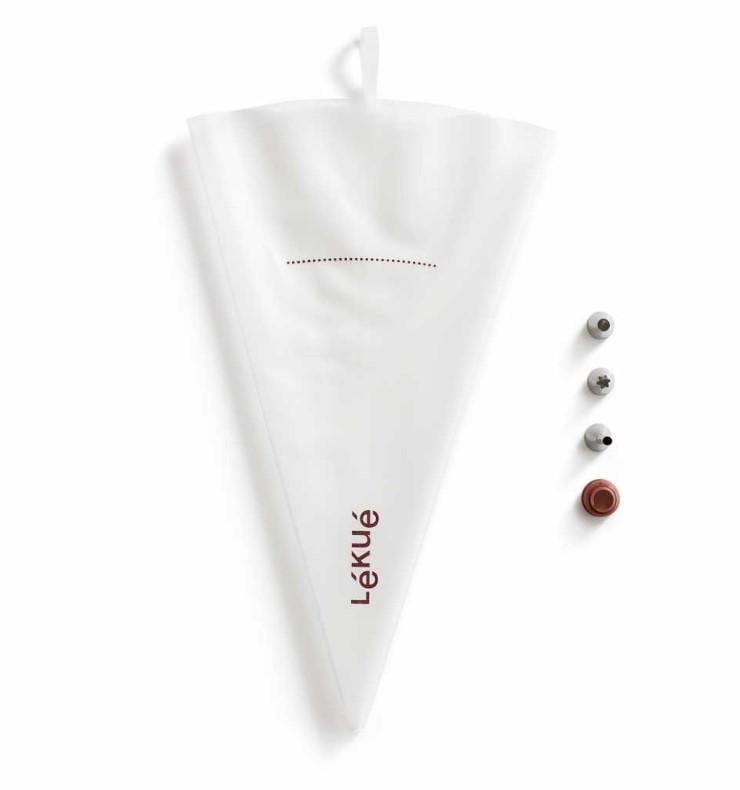 Мішок кондитерський Lekue з 3 насадками 5 пр. Білий (b62e6587)