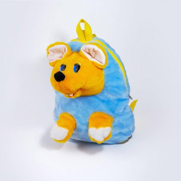 Рюкзак детский Zolushka Мышка 32 см Голубо-желтый