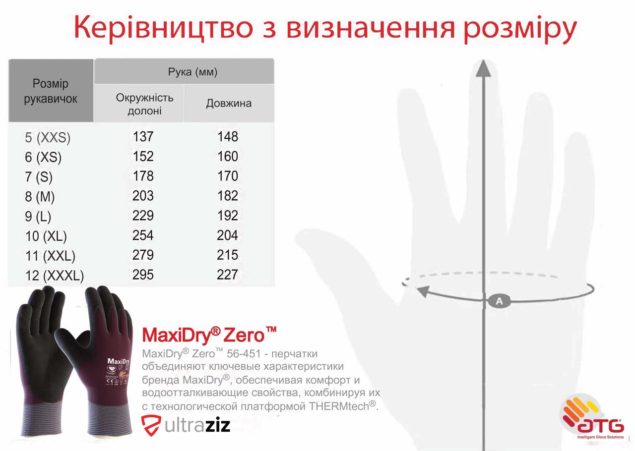 Зимові захисні рукавички MaxiDry® Zero™ 56-451 від рідин олив та нафтопродуктів утеплені 11 XXL - фото 4