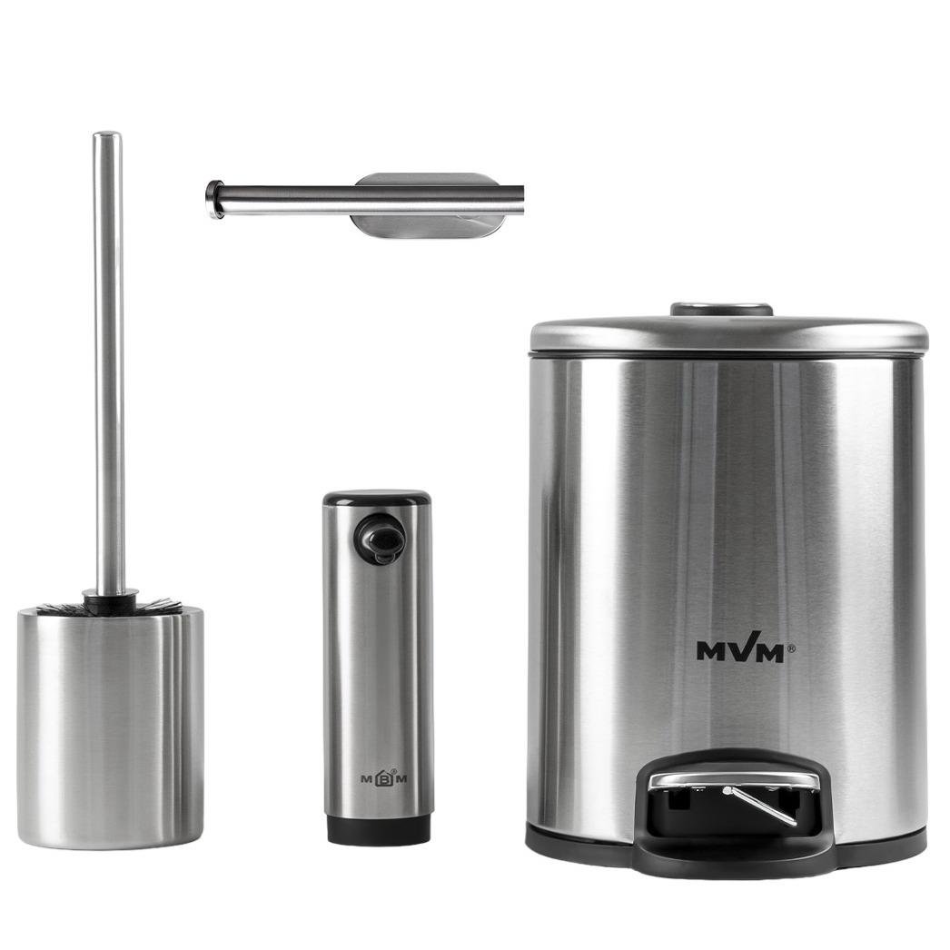 Набір аксесуарів для ванної MVM №20 Steel Round MVM-MH-20 SS/BLACK Сатин (212015)