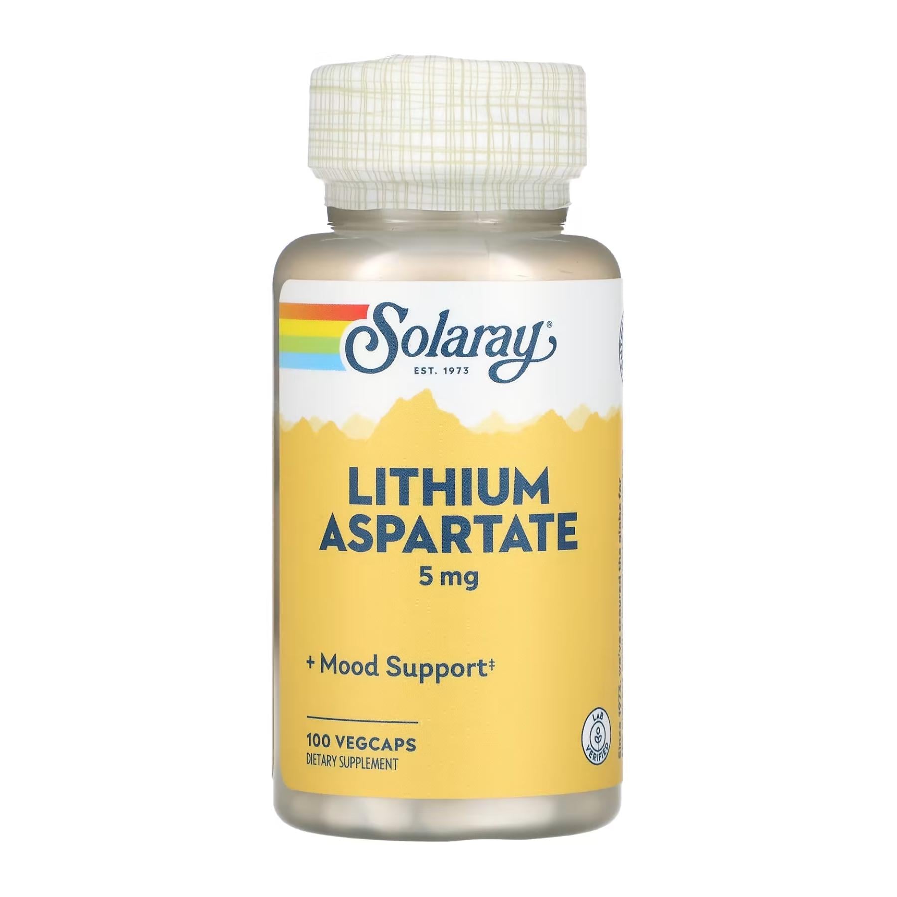 Натуральная добавка Lithium Aspartate 5 mg 100 vcaps (2023-10-3428)