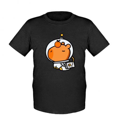 Футболка детская Space Capybara 128 см Черный (12752713-2-181726-S)