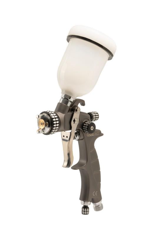 Фарбопульт пневматичний MasterTool HVLP HQ MINI ВПЛБ 100 мл Ø 1 мм круглий/плоский факел 200 л/хв 15-3 бар (80-8980)
