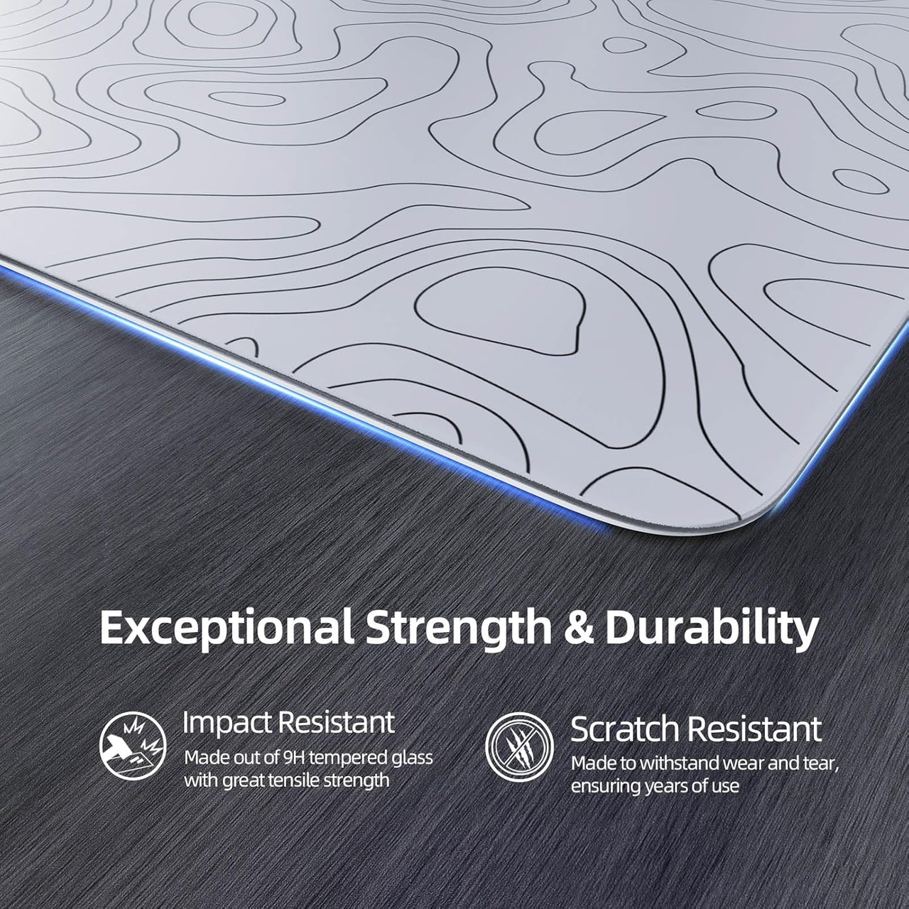 Килимок для миші скляний Attack Shark Cm05 450х400х5 мм White - фото 4 Килимок для миші скляний Attack Shark Cm05 450х400х5 мм White - фото 4