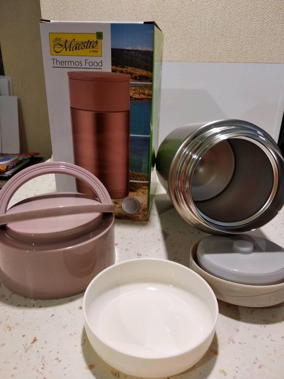 Термос пищевой Maestro для еды из нержавеющей стали 0,8 л (MR-1636-80) - фото 6 Термос пищевой Maestro для еды из нержавеющей стали 0,8 л (MR-1636-80) - фото 6