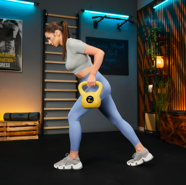 Гиря вінілова TREX Sport TX-008CKB 8 кг Жовтий (4610) - фото 4 Гиря вінілова TREX Sport TX-008CKB 8 кг Жовтий (4610) - фото 4