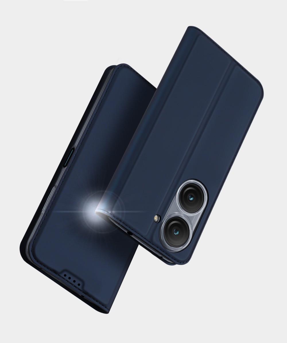 Чохол книжка Dux Ducis Skin Pro з кишенею для візиток для Asus Zenfone 9 / 10 Blue - фото 5