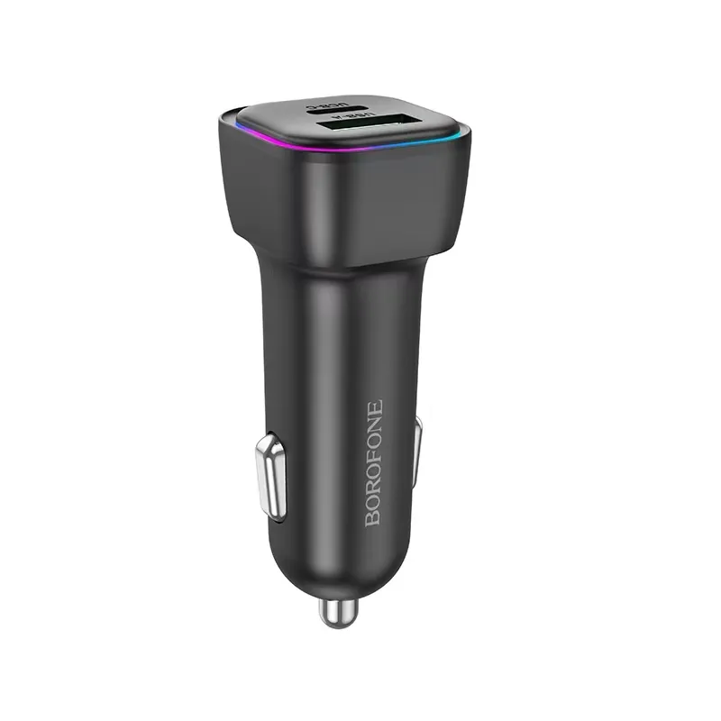 Зарядний пристрій автомобільний для телефонів Borofone BZ28A Trophie PD30W+QC3.0 Black (20257)