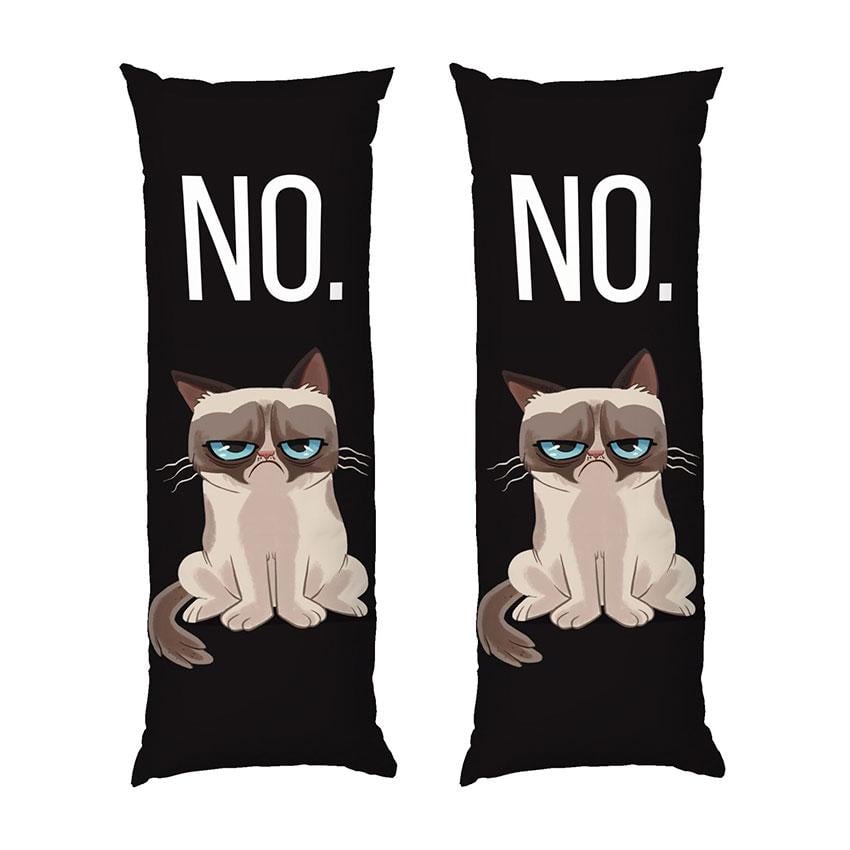 Подушка дакимакура Grumpy cat No Mem габардин 120х40 см (111907-1)
