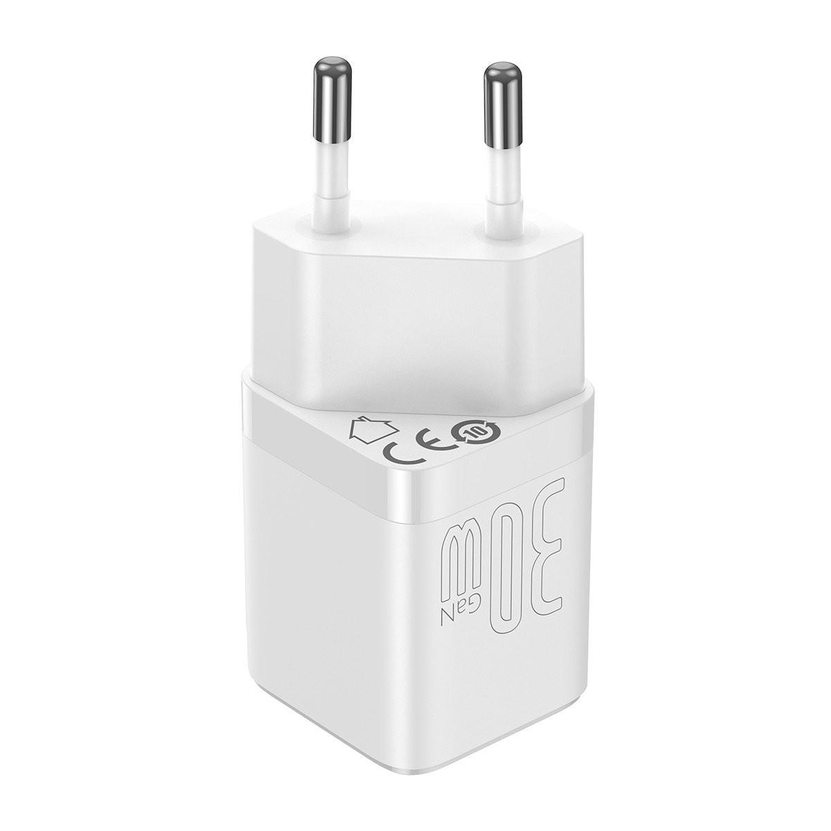 Зарядное устройство сетевое Baseus 30W 1Type-C GaN3 Fast Charger PD3.0 3A White (CCGN010102) - фото 7