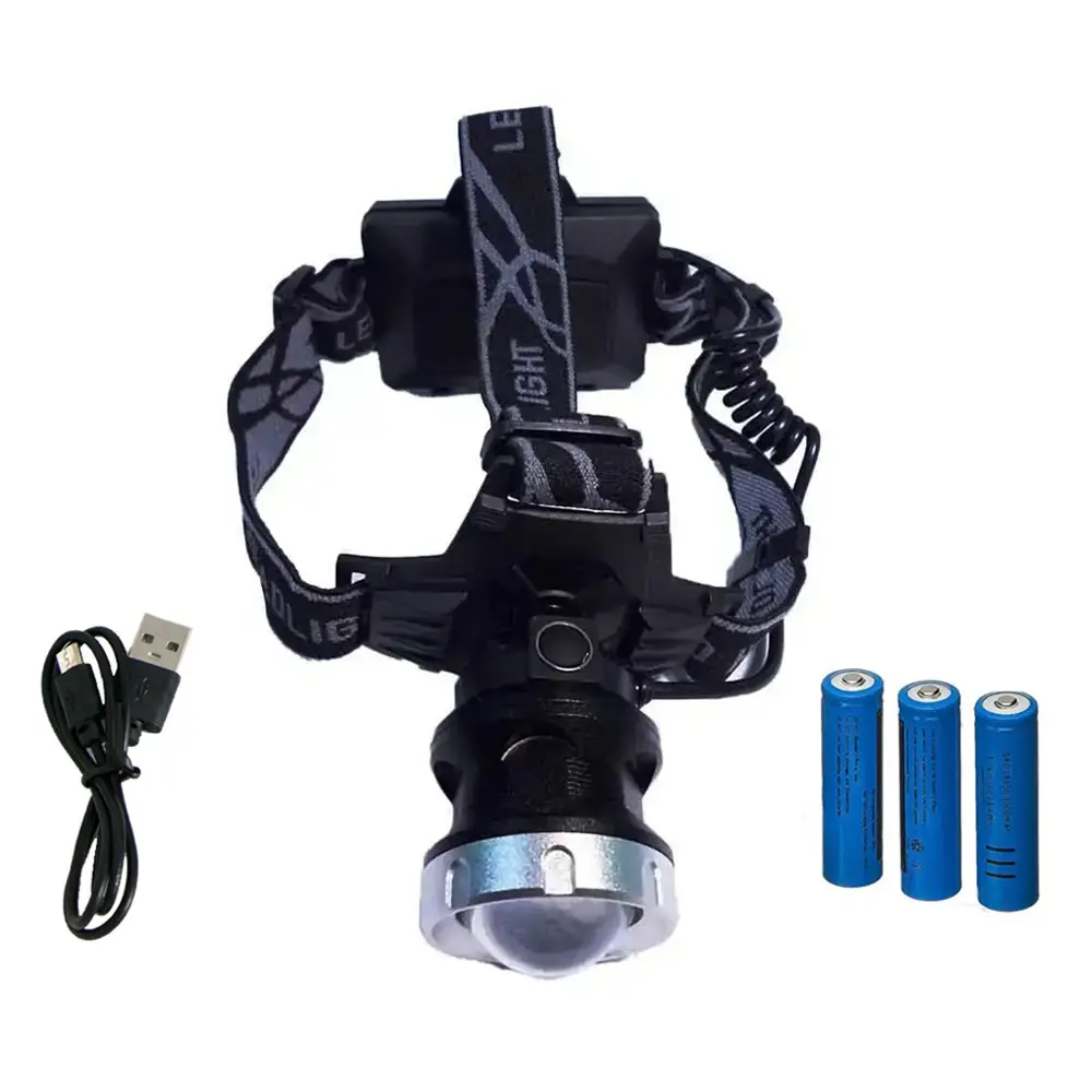 Фонарь налобный BL-8070 Cree P50 USB 1200lm 3×18650 (ML-04922)
