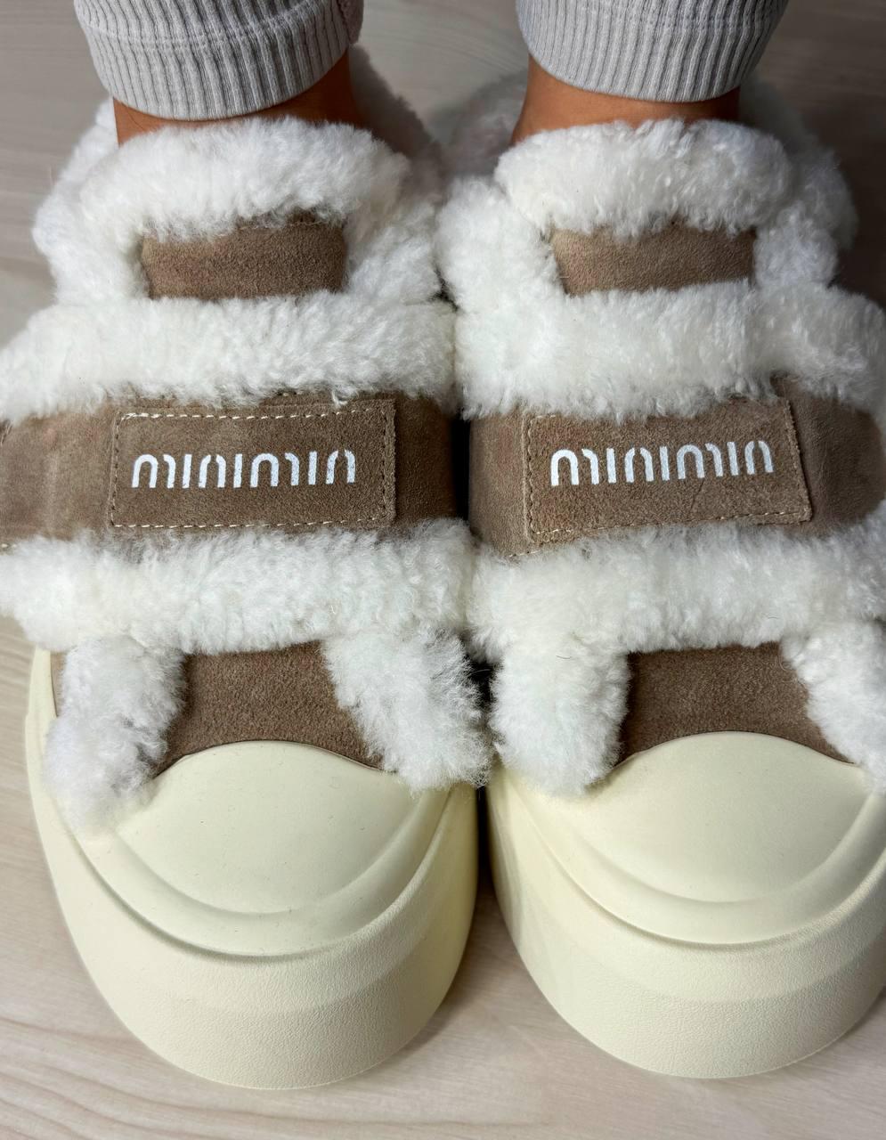 Кеди жіночі Hengji 15-3 з хутром та опушкою на липучці р. 37 Бежевий (5316) - фото 6