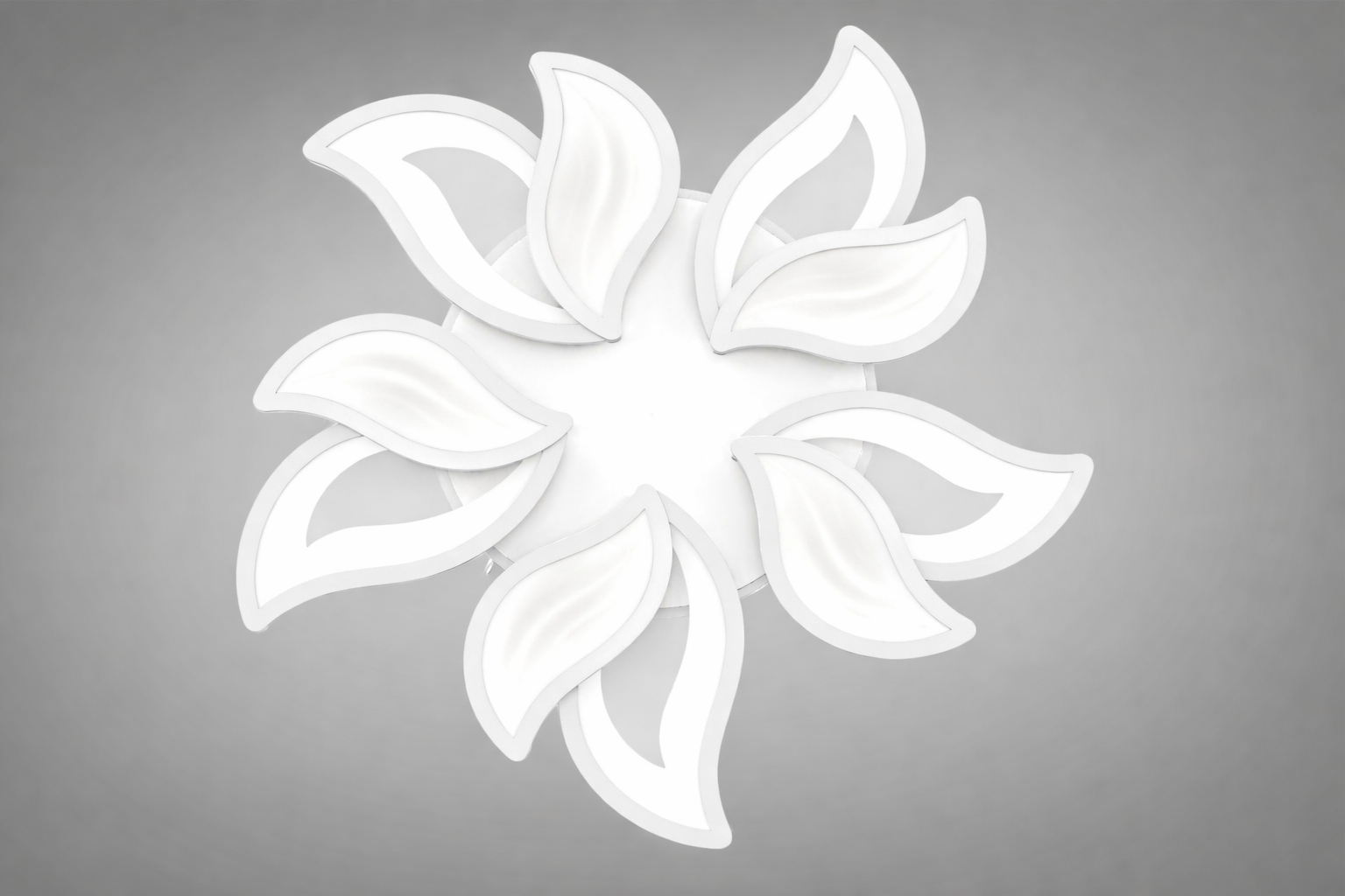 Люстра потолочная LED Лепестки 130Вт/диммер/пульт Белый (9033/5WH LED 3color dimmer)