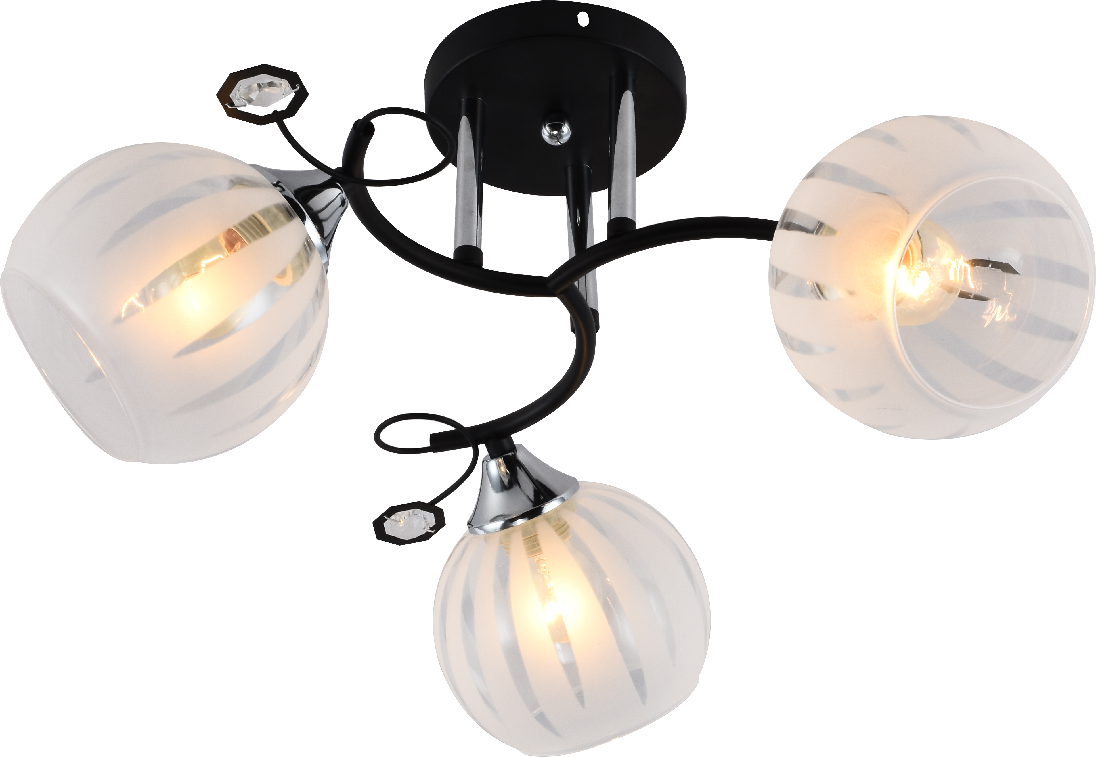 Люстра декоративная Interees IS XA1259B-3 BK+CR