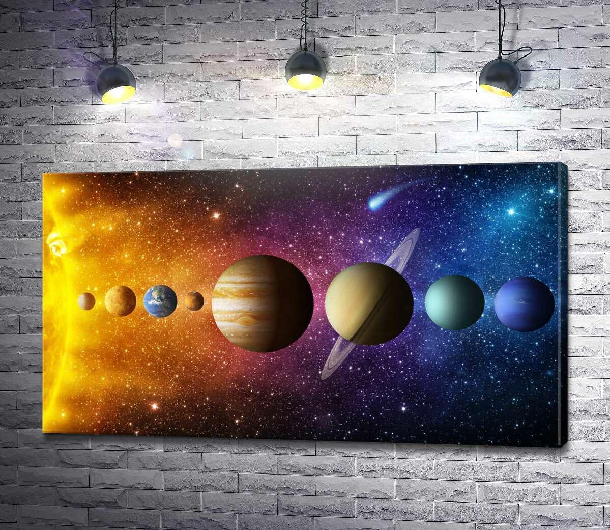 Картина ArtPoster Парад планет в Солнечной системе 100x56 см Модуль №1 (004490) Картина ArtPoster Парад планет в Солнечной системе 100x56 см Модуль №1 (004490)