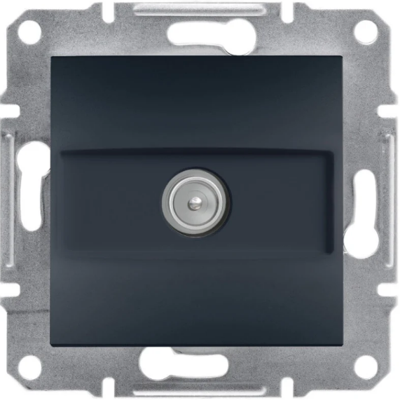Розетка концевая телевизионная Schneider Asfora Антрацит (27688332)