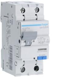 Дифференциальный автоматический выключатель 1+N, 25A, 30 mA, C, 6 КА, A, 2м AD975J