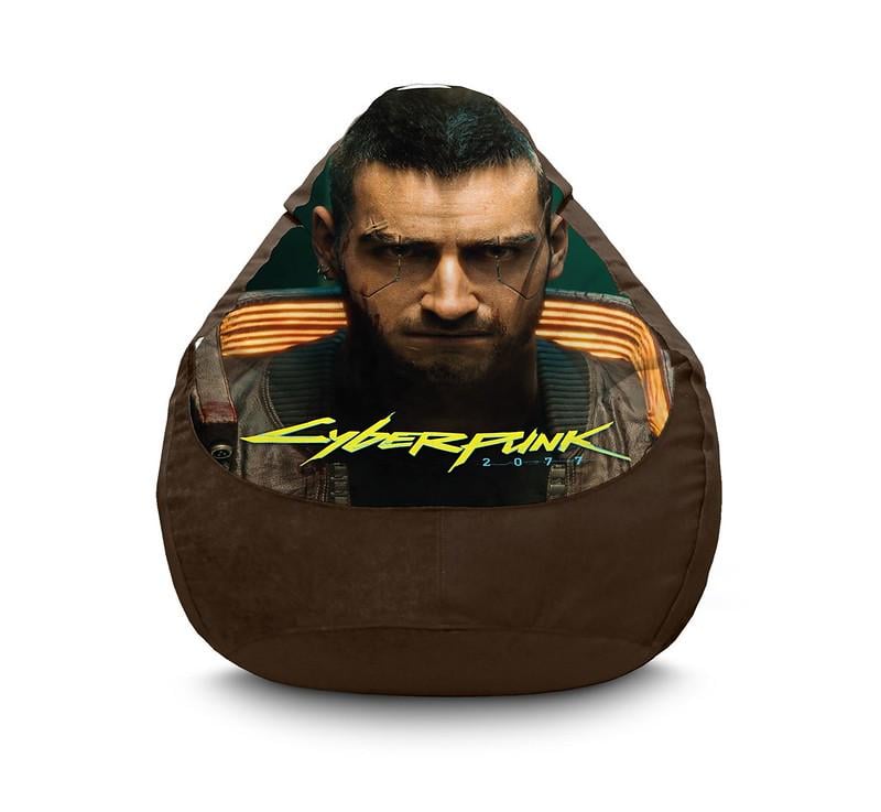 Кресло мешок iPuff Cyberpunk 2077 Hero Флок XL 80x110 см Коричневый