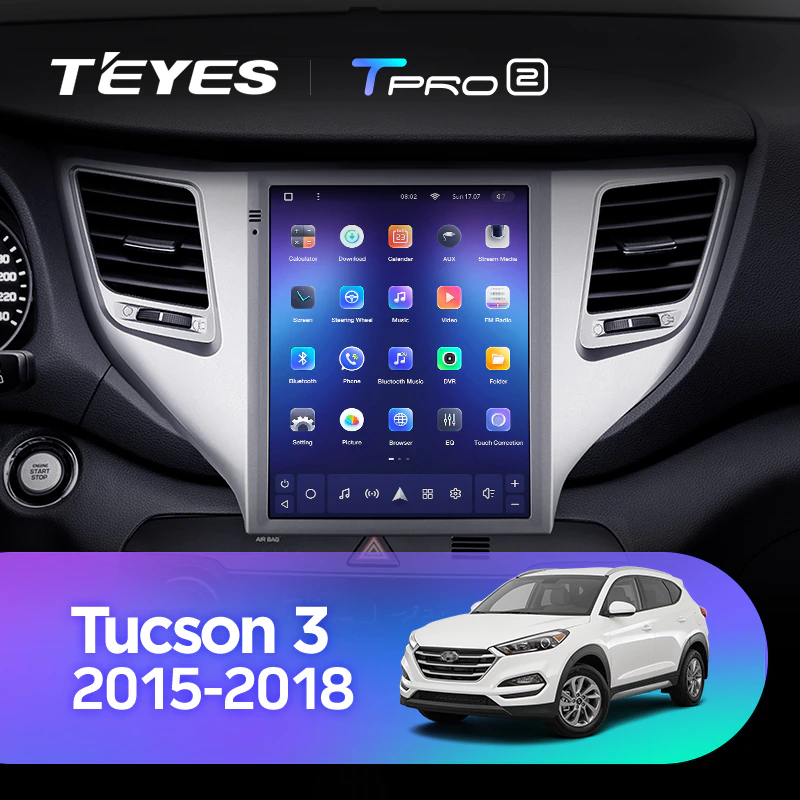 Автомагнитола штатная Teyes TPRO 2 для Hyundai Tucson 3 2015-2018 Tesla style Android TPRO2 3/32 Wi-Fi/4G комплектация В - фото 4 Автомагнитола штатная Teyes TPRO 2 для Hyundai Tucson 3 2015-2018 Tesla style Android TPRO2 3/32 Wi-Fi/4G комплектация В - фото 4