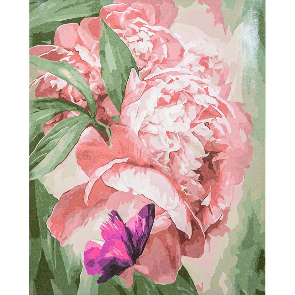 Картина за номерами Strateg Метелик у півонії 40x50см (VA-3068)