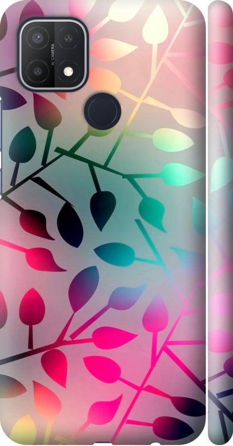 Чехол на Oppo A15s Листья (2235m-2527-42517)