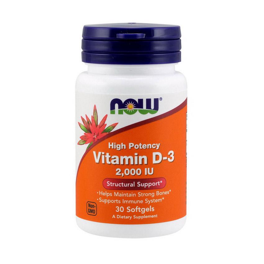 Витамин Д3 2000 МЕ Now Foods Vitamin D-3 2000 IU 30 softgels