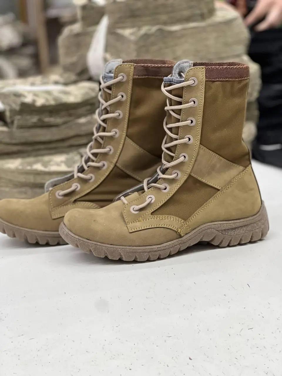 Берцы кожаные р. 40 Койот (40697) - фото 3