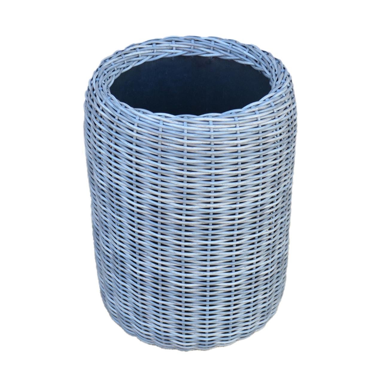 Кашпо для квітів і рослин зі штучного ротанга/ручної роботи 12 л Сірий меланш (24772615)