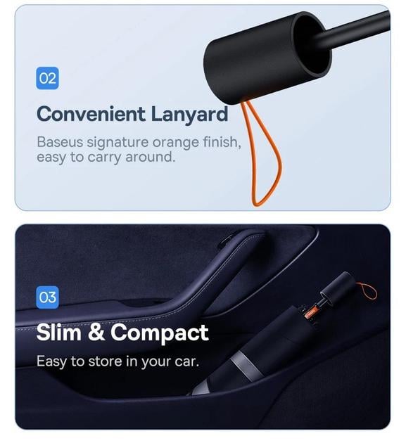 Парасолька сонцезахисна BASEUS для лобового скла автомобіля без упаковки 142x75 см - фото 2 Парасолька сонцезахисна BASEUS для лобового скла автомобіля без упаковки 142x75 см - фото 2