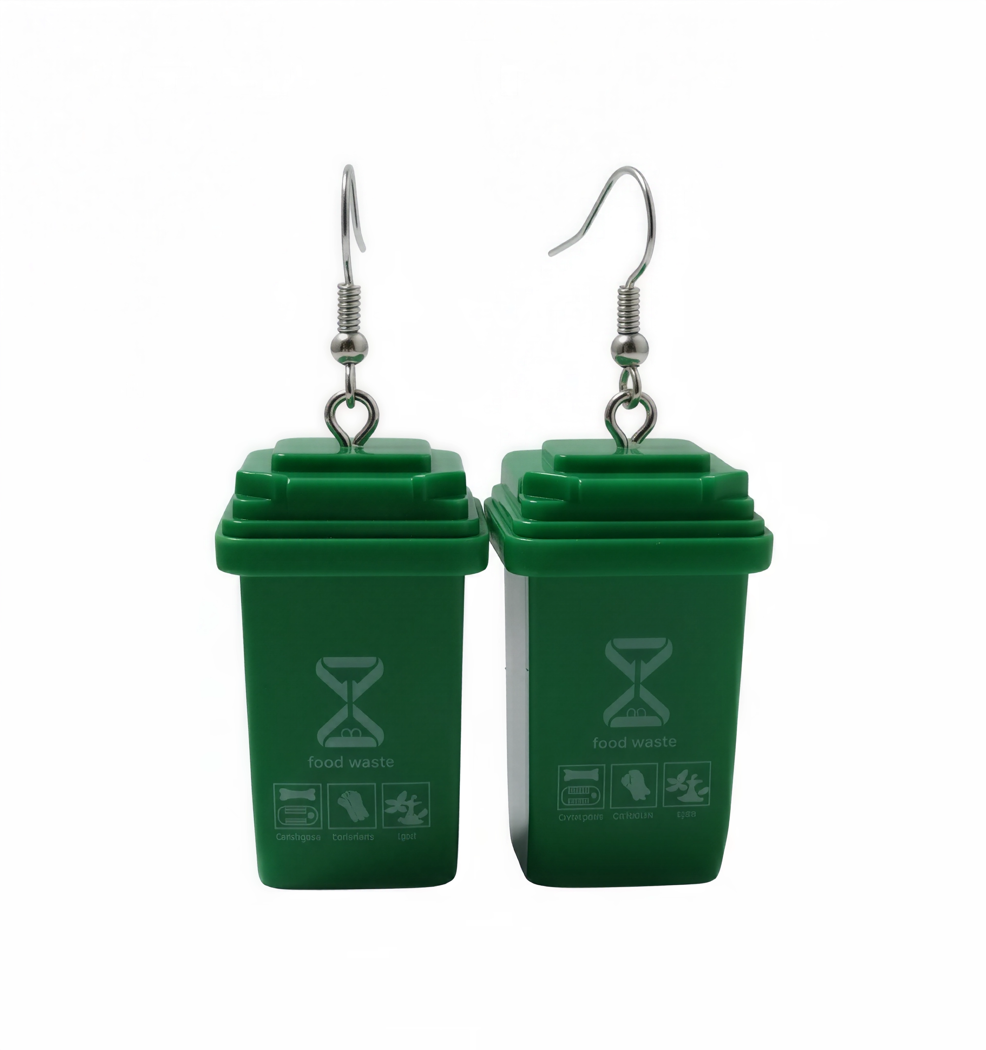 Серьги подвески Мусорные баки (2566559000)