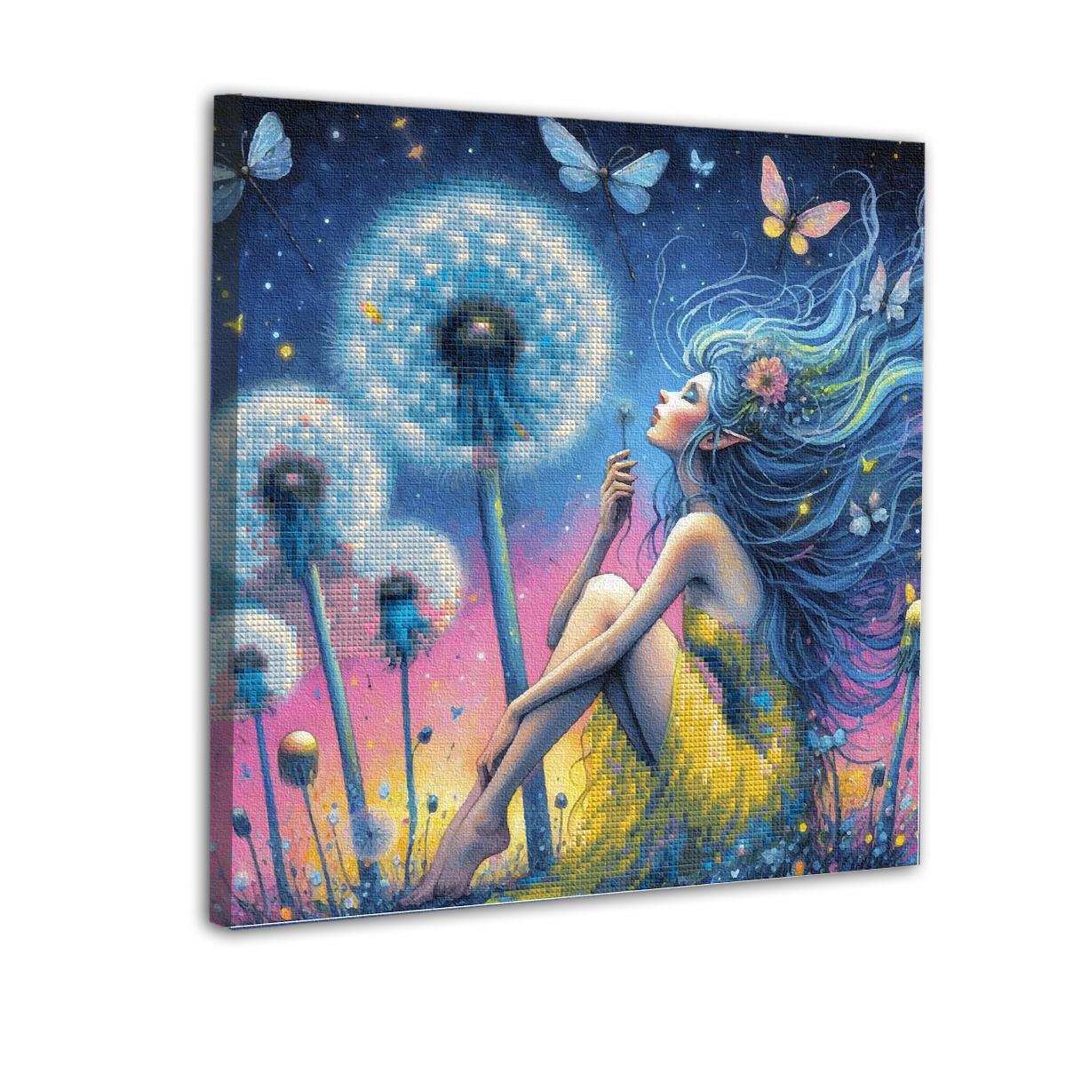 Картина по номерам с алмазной мозаикой Santi Девушка и одуванчики 40x40 см (Top-954931)