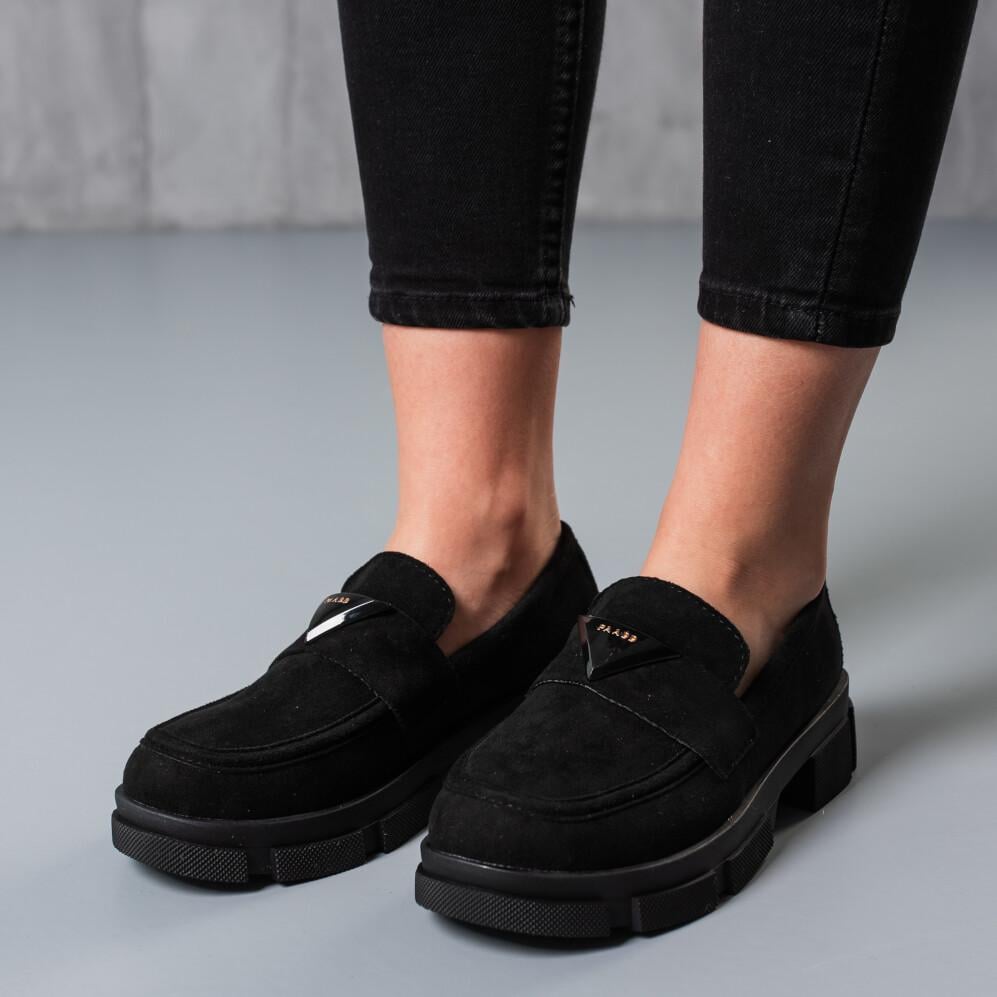 Броги женские Fashion р. 36 23 см Черный (3765)