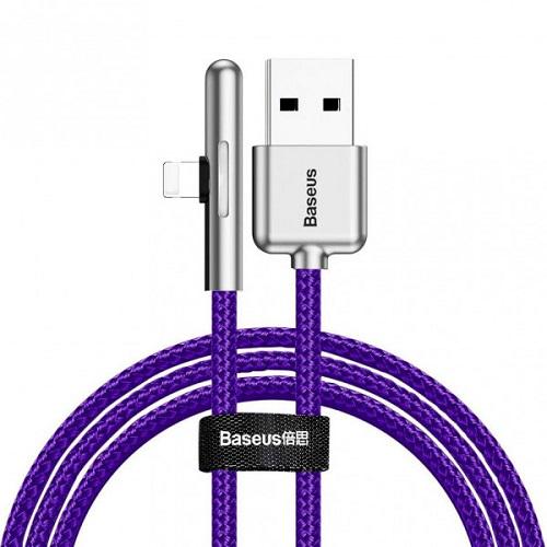 Кабель BASEUS USB3.1 AM-Lightning M CAL7C-A05 з кольоровою індикацією1,5 A 1 м Пурпуровий (567462)
