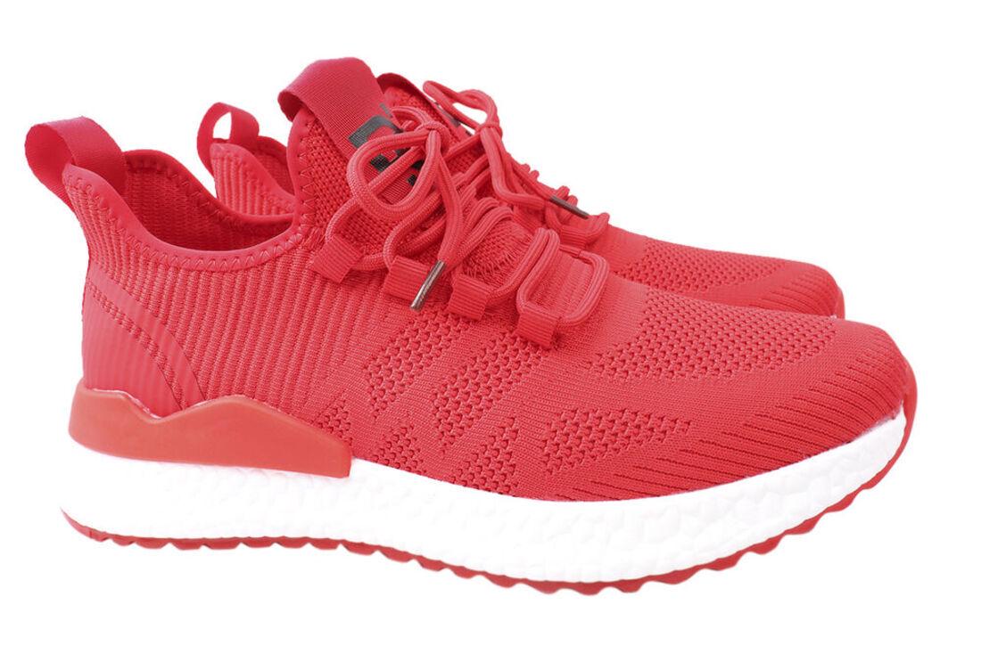 Кроссовки мужские Li Fexpert из текстиля на низком ходу на шнуровке р. 40 Красный (600-21DK)