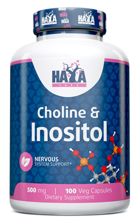 Комплекс Холин с Инозитолом Haya Labs Choline and Inositol 500 мг 100 капсул