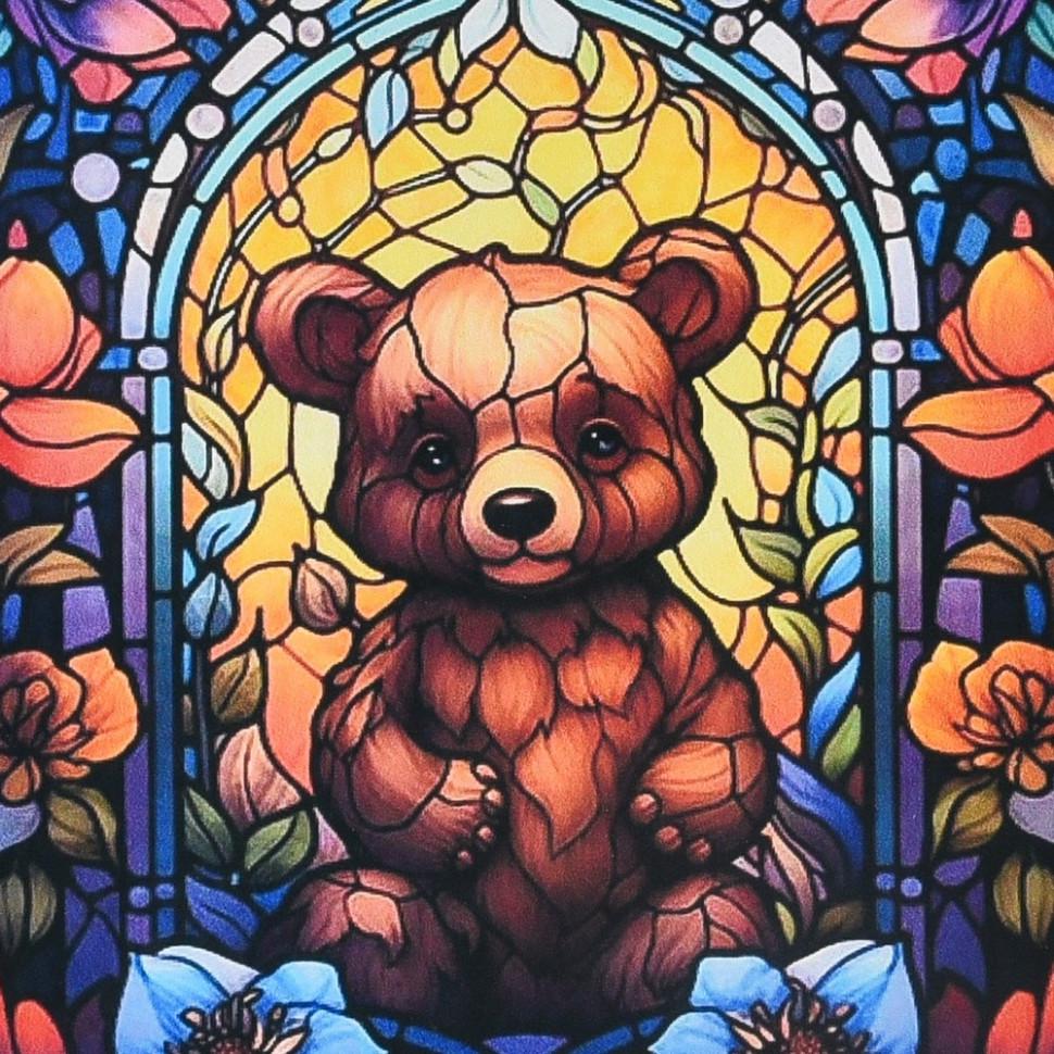 Алмазна мозаїка Strateg Чарівне ведмежа 30х30 см Різнокольоровий (VM-127-A-365)