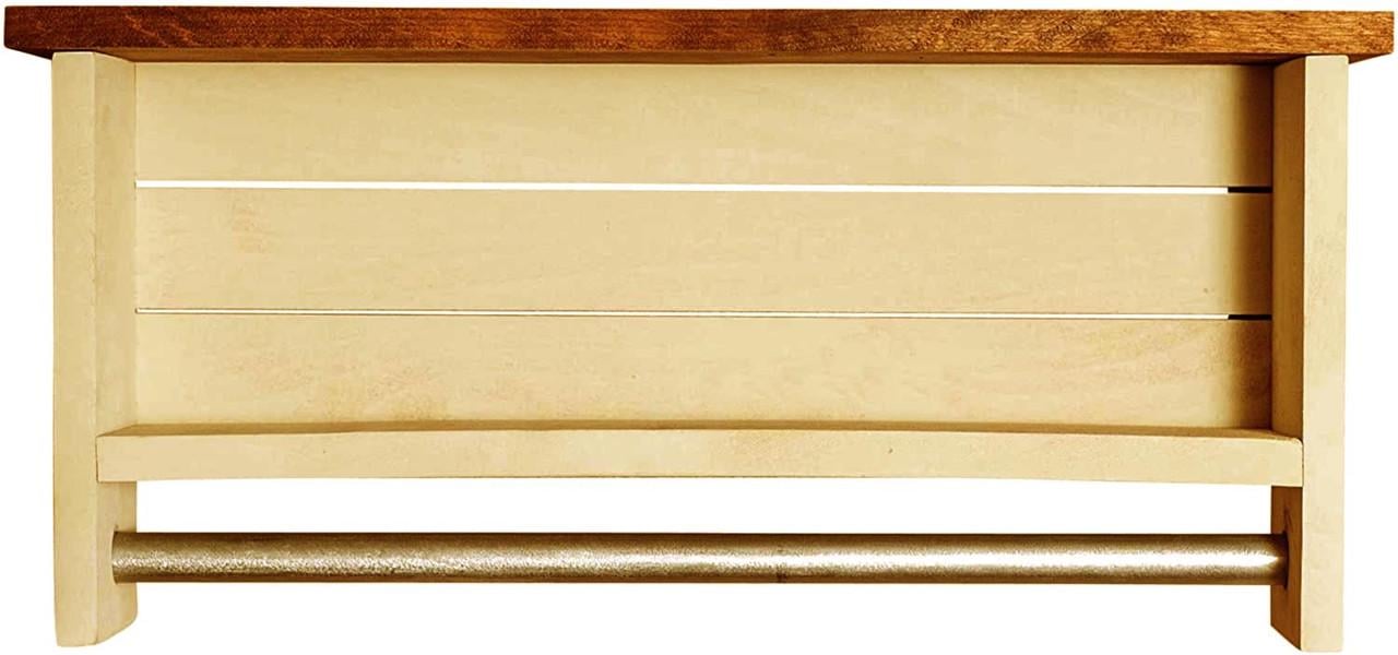 Полка для ванной из дерева Мангеталь Лимонад/Латте (ВНП/00465116) Полка для ванной из дерева Мангеталь Лимонад/Латте (ВНП/00465116)