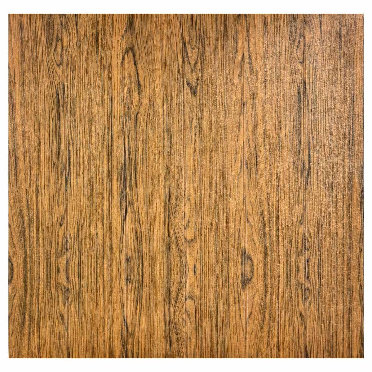 Панель самоклеящаяся декоративная 3D дерево 700x700x3 мм Венге