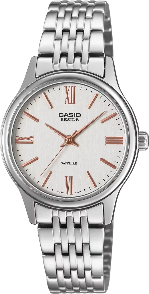 Наручные часы женские Casio Beside BLS-100D-7A с сапфировым стеклом/стальным корпусом и серебристым циферблатом Наручные часы женские Casio Beside BLS-100D-7A с сапфировым стеклом/стальным корпусом и серебристым циферблатом