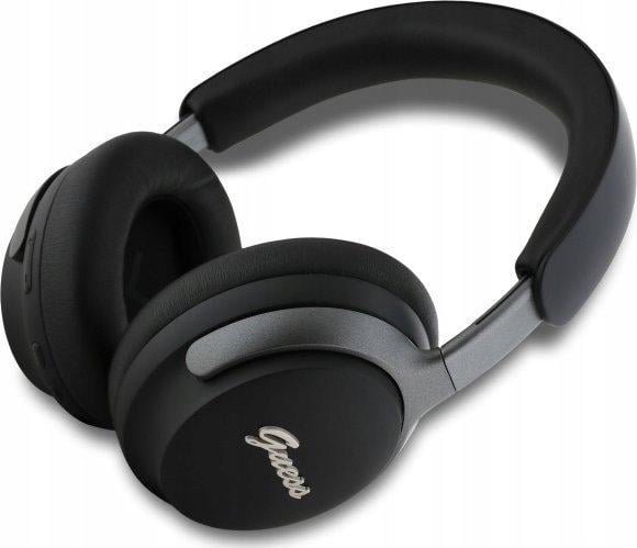 Навушники з мікрофоном Guess Metal Script Logo Black (GUBHC22PSFCSMK)