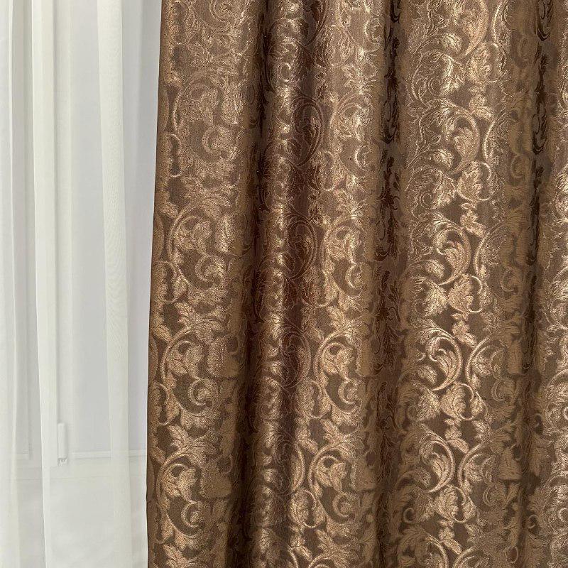Штори Севілья жаккардові 1,5 х2, 7 м 2 шт. Шоколадний (Севілья-1) - фото 5 Штори Севілья жаккардові 1,5 х2, 7 м 2 шт. Шоколадний (Севілья-1) - фото 5