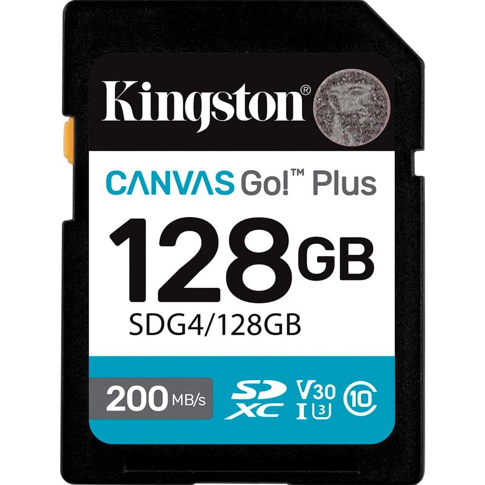 Карта пам'яті Kingston Canvas Go Plus Gen4 SDXC 128 Гб C10 U3 V30 Black (SDG4/128 (30492081)