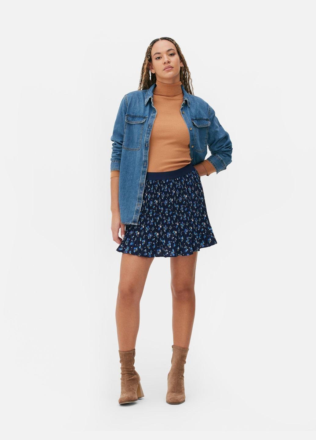 Юбка Primark 7621006 Цветы XS Синий