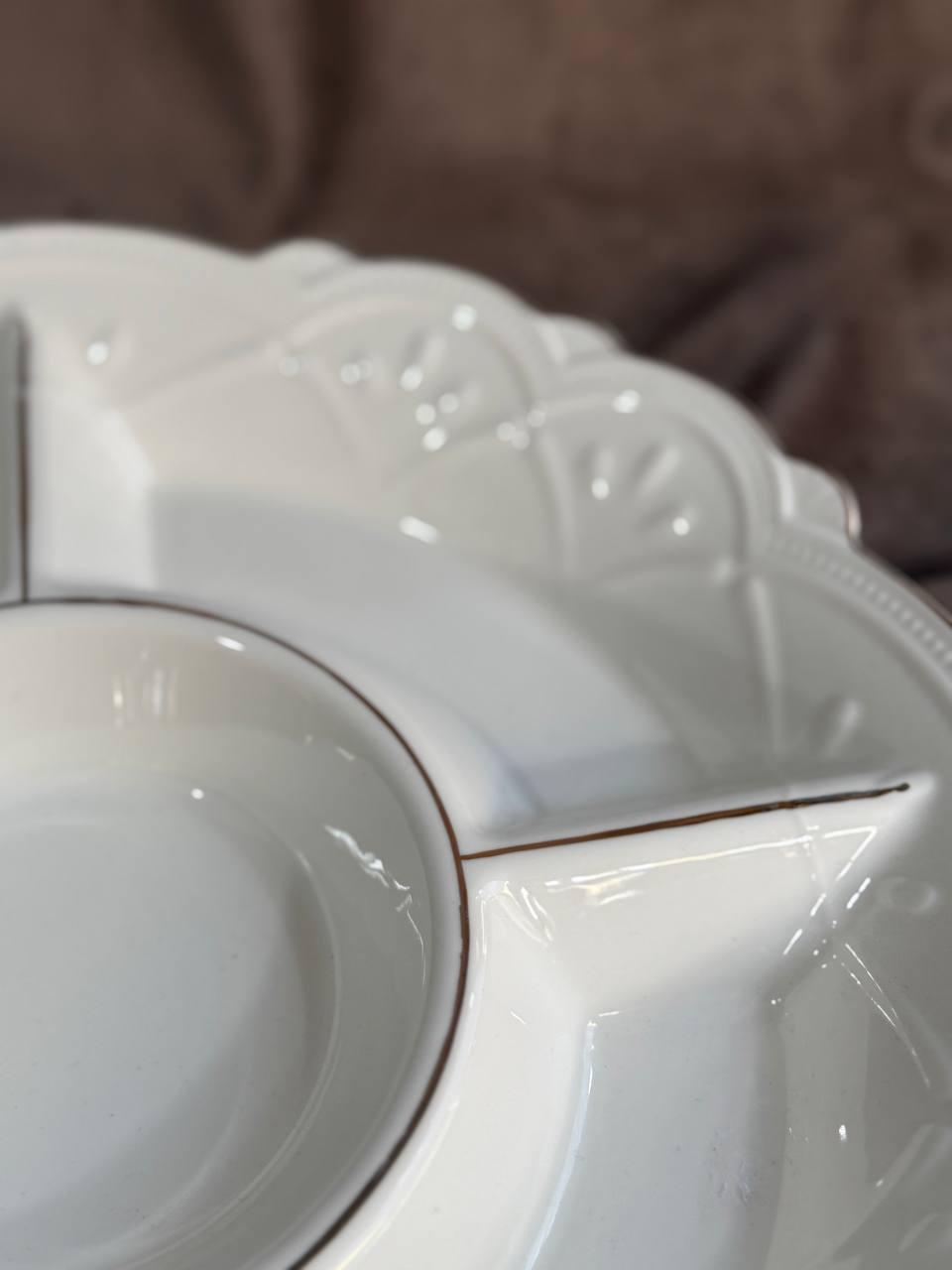 Менажница керамическая YIWU HP-20-31 5-ти секционная 32 см Белый (HP-20-31) - фото 2