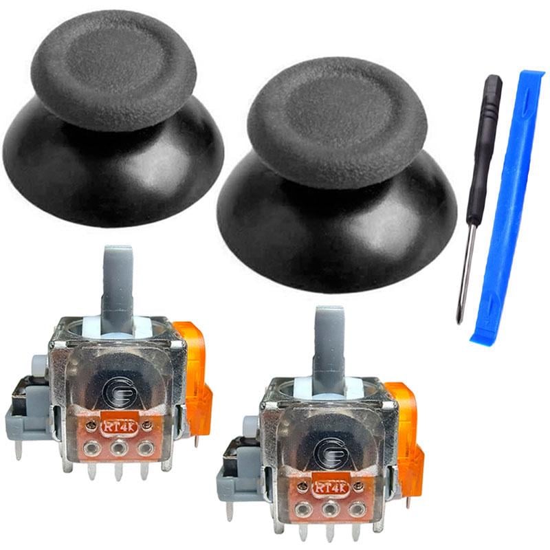 Електромагнітний 3D-механізм геймпада PS4 TMR 2 шт./стіки V2 2 шт. та викрутка з лопаткою Сірий