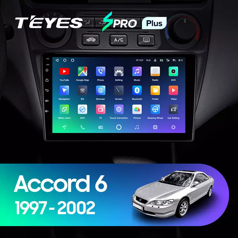 Автомагнітола штатна Teyes SPRO Plus для Honda Accord 6 1997-2002 Android SPRO PLUS 6+128G Wi-Fi/4G (1680500738) - фото 3