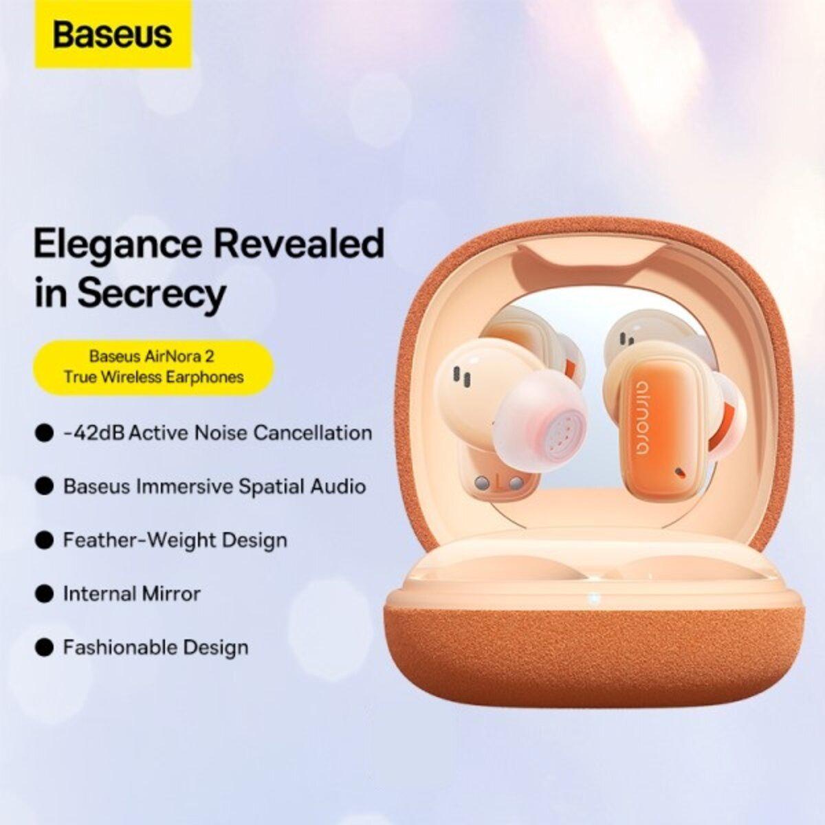 Беспроводные наушники Baseus AirNora 2 True Wireless Earphones Gradient оранжевые - фото 4 Беспроводные наушники Baseus AirNora 2 True Wireless Earphones Gradient оранжевые - фото 4